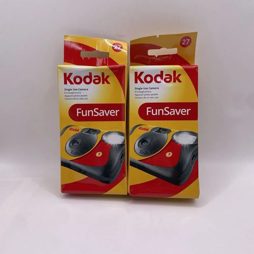 Kodak FunSaver 27 Single Use Camera Bundle Of Two Travel Manual Flash NEW